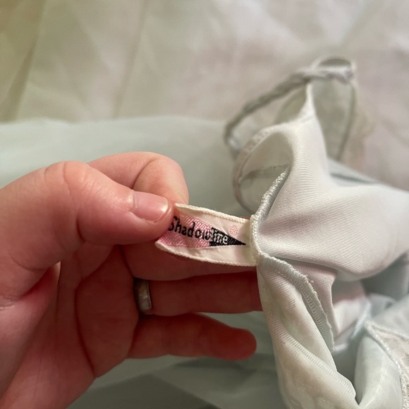 vintage lace puff sleeve embellished slip dress and coverup - Picture 7 of 10